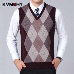 Suéter masculino Chaleco Otoño Invierno Abrigo Casual Slim Fit Punto Sin mangas Jersey Caballero Moda Suéteres de lana Chaleco Y0907