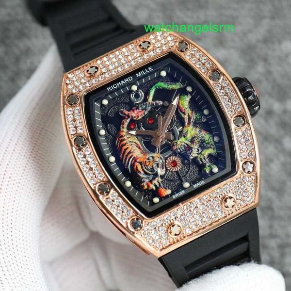 Reloj de pulsera para hombre, reloj de pulsera RM, reloj de ojo de dragón para hombre de moda de alta gama