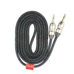 MANNELIJK NAAR MANNELIJKE 3.5mm Hulp AUX-verlenging Audiokabel Stereo Aux Cord 1,5 M / 5FT Doek Kabel5 kleuren