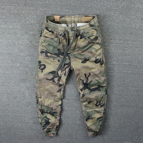 Pantalon mâle pantalon de cargaison pour hommes décontractés camouflage camouflage trekking style coréen oversize est grande qualité de haute qualité 240423