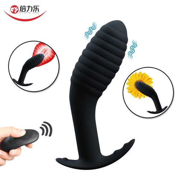 Plug Anal Vibrador Masculino 10 Modos Masajeador de Próstata Vibrador Anal Butt Plug228Y