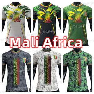 Mali 23 24 Africa Cup Soccer Jerseys 2023 2024 Thuis weg Doucoure Samassekou Haidara Camara Traore Nationaal Team voetbalshirtspeler Mali voetbalhirtuniformen