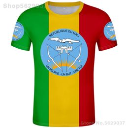 MALI camiseta diy gratis nombre personalizado número mli camiseta bandera de la nación ml república francés país maliense palabra impresión po ropa 220702