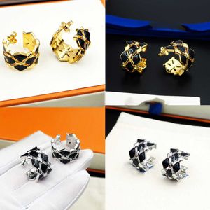 Malletage oorbellen Designer Stud -oorbellen voor vrouwen Rhombus Letter Oorbellen Hoogwaardige luxe sieraden Accessoires Girls Girls