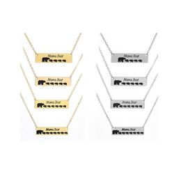 Mama Beer Hanger Ketting Goud Sier Clavicar Ketting Mode Charme Sieraden Moeders Dag Cadeau Accessoires Legering Kettingen Drop Delivery