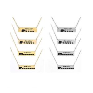 Mama Beer Hanger Ketting Goud Sier Clavicar Ketting Mode Charme Sieraden Moeders Dag Cadeau Accessoires Legering Kettingen Drop Delivery