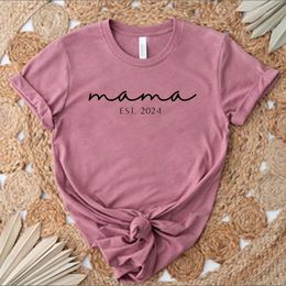 Maman est T-shirt Trendy Mom Aesthetic Life Tee Tee Cute Mother Gift Women Fashion Short Sleeve Tops 240518