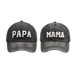 Chapeau de Baseball MAMA PAPA pour parent-enfant pare-soleil lettres impression casquettes lavées garçon filles Mini chapeaux de fête C267
