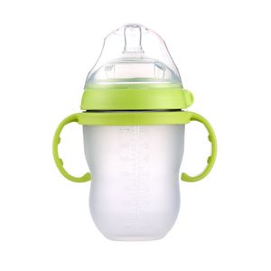 Mamadeira Babyfles Groen 250 ml (8oz) Roze 150 ml (5oz) Baby Melkvoeding Fles met handvatfles Kinderen LJ200831