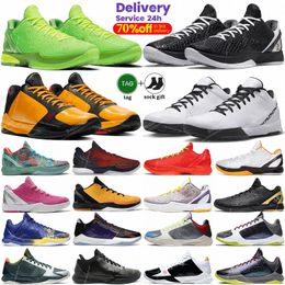 Mamba 6 6s Reverse Grinch Basketbalschoenen 5 5s Mambacita Bruce Lee Big Stage Chaos Protro Rings Metallic Goud Wit Del Sol Heren Trainers Outdoor Sneakers