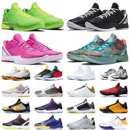 Mamba 6 Protro Grinch Zapatos de baloncesto Hombres Mambacita Bruce Lee Big Stage Chaos 5 Anillos Metálico Oro Entrenadores para hombre Deportes Zapatillas de deporte al aire libre Z5vf #