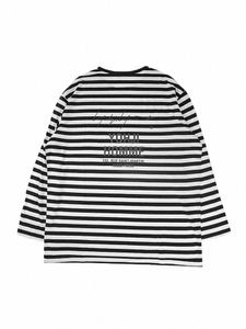 Mamelicce T-shirt à rayures noires et blanches style Yohji unisexe hommes surdimensionnés manches Lg hauts livraison gratuite t-shirts pour hommes vêtements N8YN #