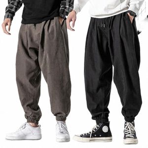 Homme 2022 Automne Hiver Pantalons de survêtement Hommes Baggy Joggers Fi Streetwear Casual Fleece Harem Pantalon Plus Taille 5XL J8Ly #