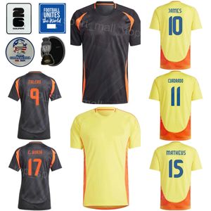 Hombre 24 25 Copa América Colombia Soccer Jersey Equipo nacional 11 Cuadrado 3 Medina 7 Díaz 15 Matheus 14 Sinisterra 16 Lerma 17 Borja 19 Borre Football Shirt Kits Uniform