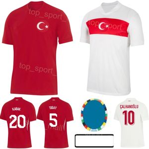 Man 24 25 Euro Cup Soccer Turquie 18 Merdur Jersey Équipe nationale 19 Kenan Yildiz 10 Hakan Calhanoglu 14 Yunus Akgun 16 Ismail Yuksek Arda Guler Kits de chemise de football