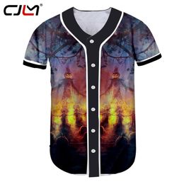 Man 3D Gedrukt T-shirt Punk Rock Halloween Heren Kleding Horrible Flame Vogelverschrikker De Lijst Hip Hop Baseball Shirt 220623