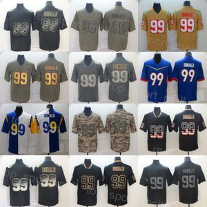 Homme 99 Aaron Donald Football Jersey Goddess Hyphénation Shadow Smoke Flag Hemp gris Drift Rainbow Leopard Grain Usmc Cousue Olive Halute to Service Color Rush