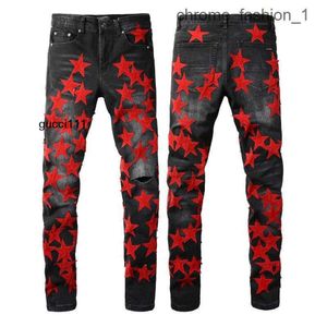 Hombre amari Slim amirl Parches amirlies Fit am Orange amis Biker imiri amiiri Pantalones pitillo para hombre Jeans Estrella para usar chicos Rip Denim Stretch Cult Motorcycle Trend PUEN