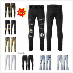 Homme amirirlies imiri amari COOLGUY amirs AM 2024 Vêtements Nouveautés Pantalons de luxe pour hommes Designer Denim violet Biker Jeans Trous Pantalon Jean QK9W