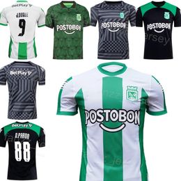 Man Atletico Nacional 88 PABON Soccer Jersey 2023 24 Club Team 21 ANGEL 18 GOEZ 20 BANGURTO 10 BARRERA 6 ROMAIN Noir Vert Blanc Couleur Football Kits Uniforme