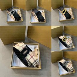 Man Belt Sier y 2023 Cinturas de cintas de hebilla de oro para hombres para mujeres ancho de diseñador de 3.8 cm Capricán de doble cara rayado