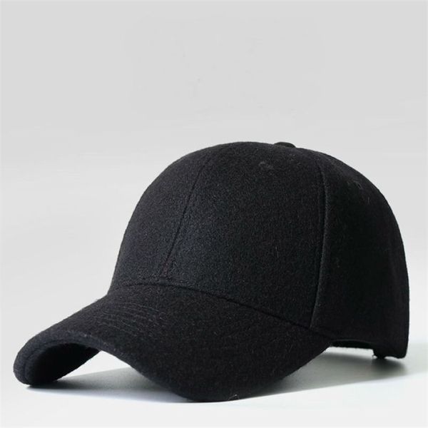 Hombre hueso grande sombrero de gran tamaño gorra masculina otoño e invierno cálido sombrero de fieltro de lana hombres tallas grandes gorras de béisbol 50-60 cm 60-64 cm T200409269Y