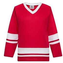 Maillots de hockey sur glace vierges homme Uniformes chemises de hockey de pratique en gros Bonne qualité 07