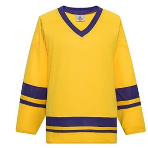 Maillots de hockey sur glace vierges homme Uniformes chemises de hockey de pratique en gros Bonne qualité 010