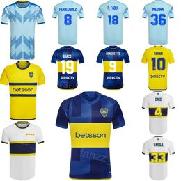 Man Boca Juniors 16 MERENTIEL Soccer Jersey 2023 24 Club Team 4 FIGAL MEDINA BENEDETTO FERNANDEZ VALDEZ ADVINCULA VARELA FABRA VILLA WEIGANDT Kits de camiseta de fútbol