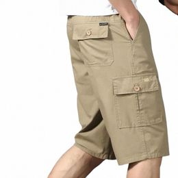 Homme Cargo Shorts Printemps Eté Sports Wear Hommes Bermuda Shorts Grands et Grands Demi-Pantalon Lâche Droite Short de Sport Pantalon e5zG #