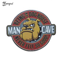 Man Cave Being In The Dog House Never Feel So Good Metal Tin Sign Retro Forma redonda Pintura Placa Casa Decoración de la pared TP029 S9318287