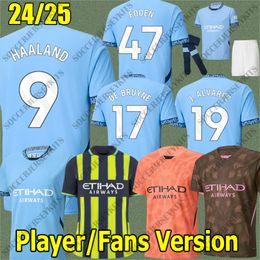 Man Citys 24 25 25 Haaland voetbaljersey jaar Dragon Grealish Gvardiol Mans Cities Alvarez Player Women Foden voetbalhemd Mancheste RS City Kids Kit Maillot City