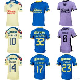 Man Club America 7 Rodriguez Soccer Jerseys 2023 24 Club Team 6 Dos Santos 33 Quinones 32 Suarez Alvarez Fuentes Sanchez Zendejas Fidalgo Valdes Football Shirt Kits