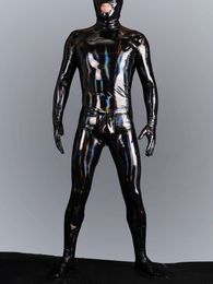 Man Cosplay Maid Latex Ammoniac Catsuit PVC Men Costumes Club Zentai High Elastic Body Full BodySuit Full Shapewear Suit le plus sexy