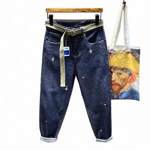 Homme Cowboy Pantalon Broderie Jeans Pour Hommes Recadrée Sarouel Automne Vêtements Denim Plus Taille 90s Streetwear Tendance 2023 Rétro y1h9 #