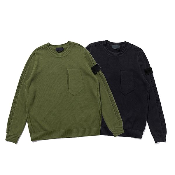 Pull à col rond pour homme, vêtements décontractés, amples, de haute qualité, garçon, Hip Hop, saison d'automne et d'hiver, noir, vert, vêtements unisexes, haut à manches longues