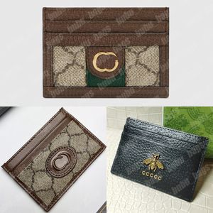 Hombre Diseñador G Titular de la tarjeta Business Ophidia Titular de la tarjeta de cuero de lujo Diseñadores de bolsos pequeños Carteras Mujeres Titulares de tarjetas con caja