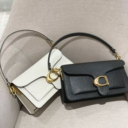 Man Designer Tabby Womens Messenger Bags Tote Handtas Real Leather Baguette schouderspiegel Kwaliteit Square Crossbody Satchel Hobo Fashion Bag
