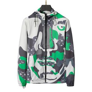 man ontwerpers kleding jassen Parijs brief afdrukken katoen honkbal casual heren winterjassen herenjas groen 05