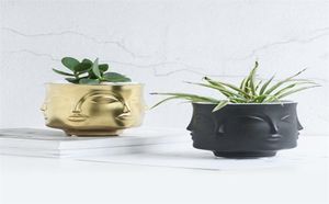 Man Gezicht bloemenvaas woondecoratie accessoires moderne keramische vaas voor Bloemen Pot plantenbakken LJ2012104611848