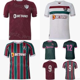 Man Fluminense 4 Marlon Soccer Jerseys 2023 24 Club Team 12 Marcelo 23 Guga 8 Martinelli 10 Ganso 19 Fernández 21 Arias 45 Lima 9 Kennedy 2 Kits de camisa de fútbol Xavier