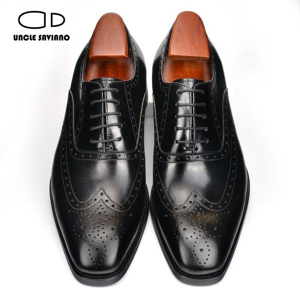 Homme Mariage formel Saviano meilleur oncle Oxford Brogue Shoe Fashion Mode faite de cuir authentique Chaussures pour hommes 375 S