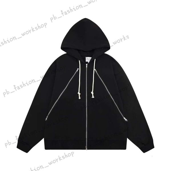 Hombre sudadera con capucha margiela mm6 sudadera sudadera con capucha números invertidos revueltos etiqueta irregular cuadrilática Belgium Designer Hoodies 06