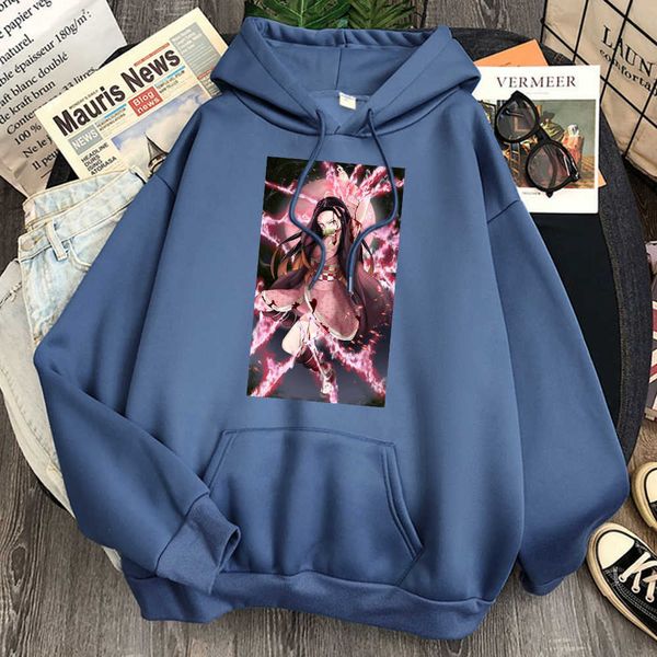 Homme Hoodies Demon Slayer Midouzi Imprimé Vêtements Hommes Sweat Japon Style Harajuku Casual Sweat À Capuche Mode Pulls H0909