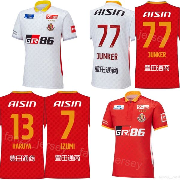 Homme J1 League Nagoya Grampus 13 FUJII Soccer Jerseys 2023 24 Club Team 77 JUNKER 18 MAGAI 7 IZUMI 14 MORISHIMA 2 NOGAMI 17 MORISHITA 15 INAGAKI Kits de maillots de football