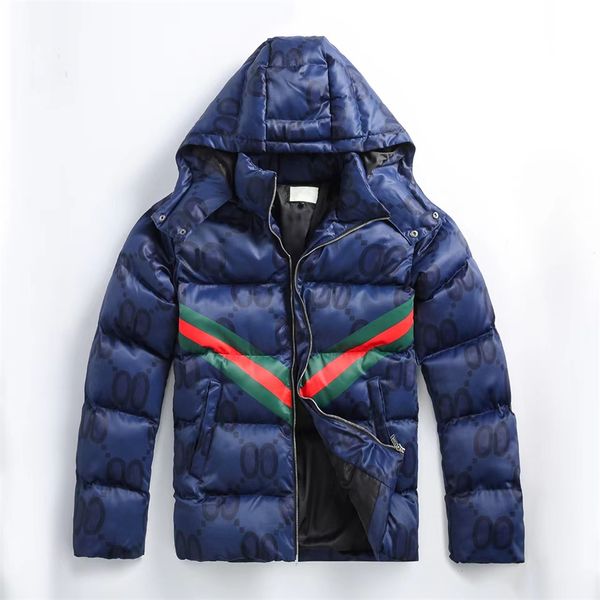 Homme Veste Vers Le Bas Parkas Manteaux Puffer Vestes Bomber Hiver coton Manteau À Capuchon Outwears Tops Coupe-Vent bleu Coupe-Vent Manteau Taille M-3XL