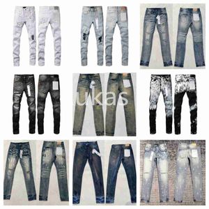 Homme en jean designer violet skinny biker biker slim pantalon droit pile mode jean mens tendance marque vintage pantage hommes us tailles 7pg5