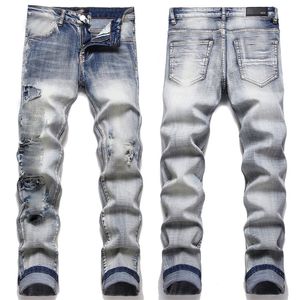 man jeans dames heren designer jeans Mode nieuwe mannen jeans Cool Ripped Jeans Designer Straight Motorcycle Biker Jeans Denim Broek Streetwear Style skinny jeans heren