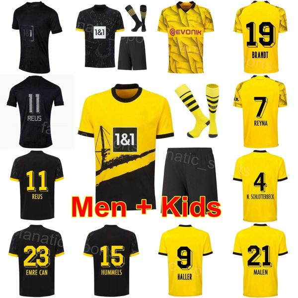 Homme Enfant Borussia Soccer Dortmund 15 Mats Hummels Jersey Club 21 Donyell Malen 8 Felix Nmecha 5 Ramy Bensebaini 17 Marius Wolf 11 Marco Reus Kits de maillots de football 2023 24