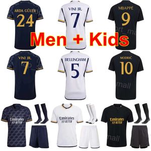 Man Kids 23 24 Club Soccer 18 Aurelien Tchouameni Jerseys Set 21 Brahim Diaz 20 Fran Garcia Thibaut Courtois 1 Iker Casillas 4 David Alaba Football Shirt Kits